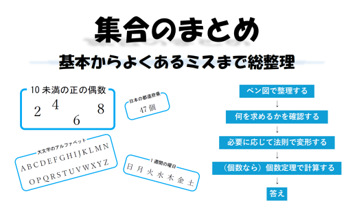 集合のまとめ｜基本からよくあるミスまで総整理