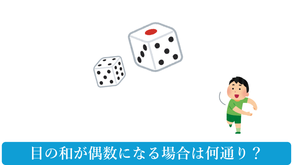 大小2個のさいころを振る画像